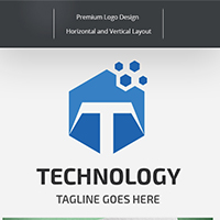 Letter T  Technology Logo