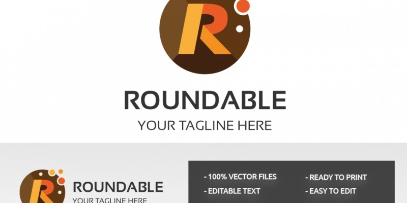 Letter R Roundable Logo