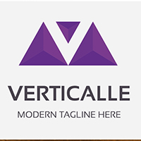 Verticalle Letter V Logo