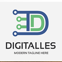 Letter D Digitalles Logo 