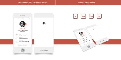 Smartphone Style Business Card template