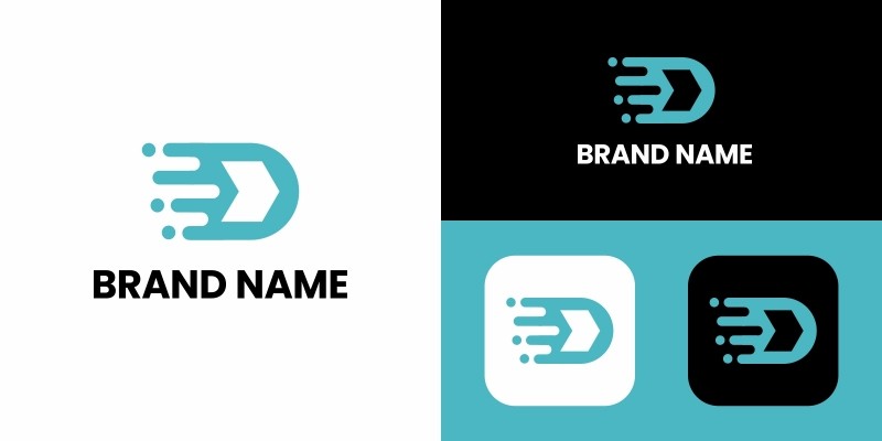 Letter D Data Logo