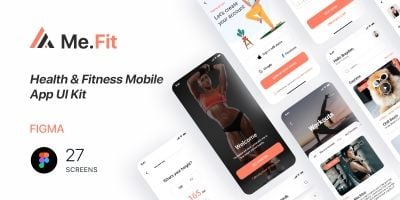 Me Fit - Fitness Mobile App UI Kit Figma