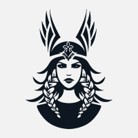 Valkyrie Woman Creative Logo