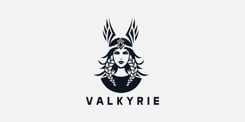 Valkyrie Woman Creative Logo