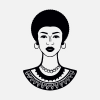 African Woman Creative Logo