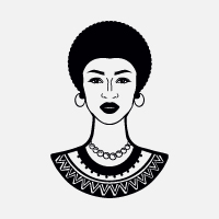 African Woman Creative Logo