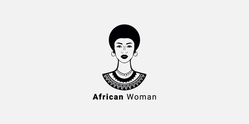 African Woman Creative Logo