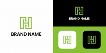 Letter H Tech Logo Template Screenshot 1