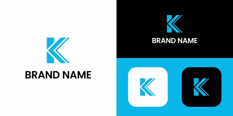 Letter K Tech Logo Design