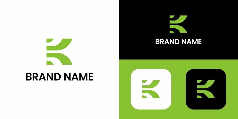 Letter K Abstract Logo Design