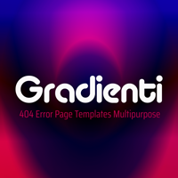 Gradienti - 404 Error Page Templates Multipurpose