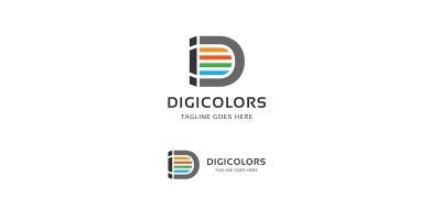 Letter D - Digicolors Logo