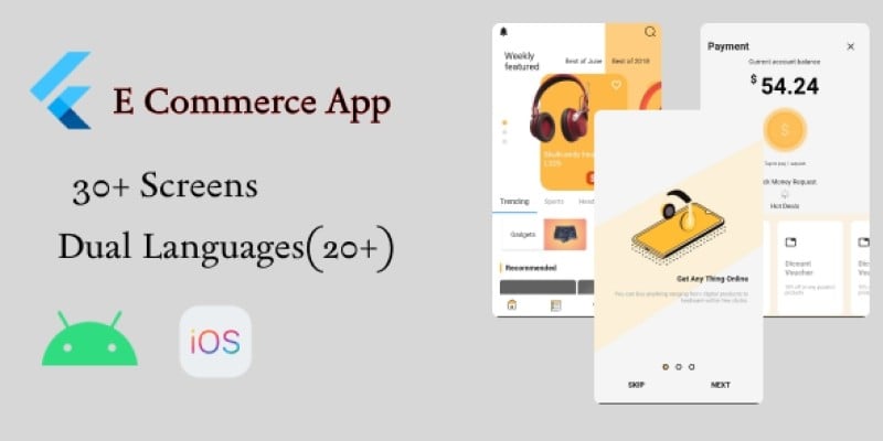 Flutter ECommerce - FLutter UI Template 