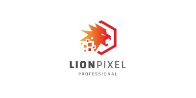 Lion Pixel Logo