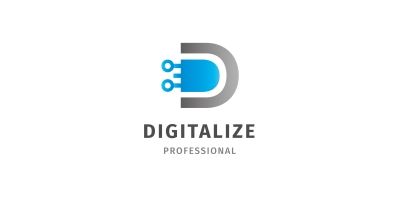Digital - Letter D Logo