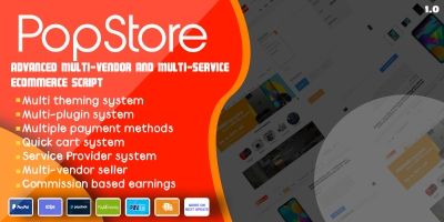PopStore - Multi-vendor and service eCommerce CMS