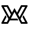 Modern Letter WA or AW Logo