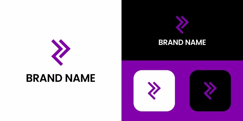 R Letter Arrow Logo Design