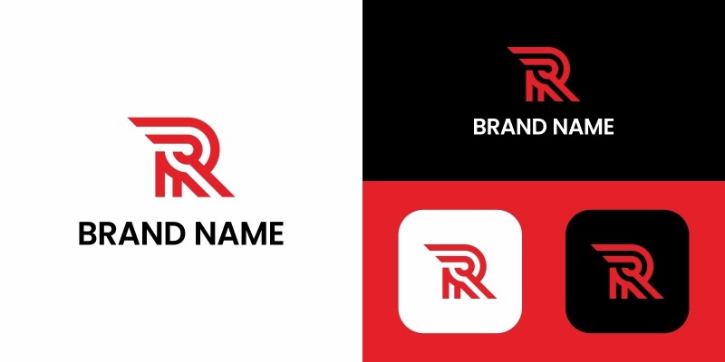 R Letter Tech Logo Design