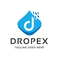 Letter D - Drop Logo