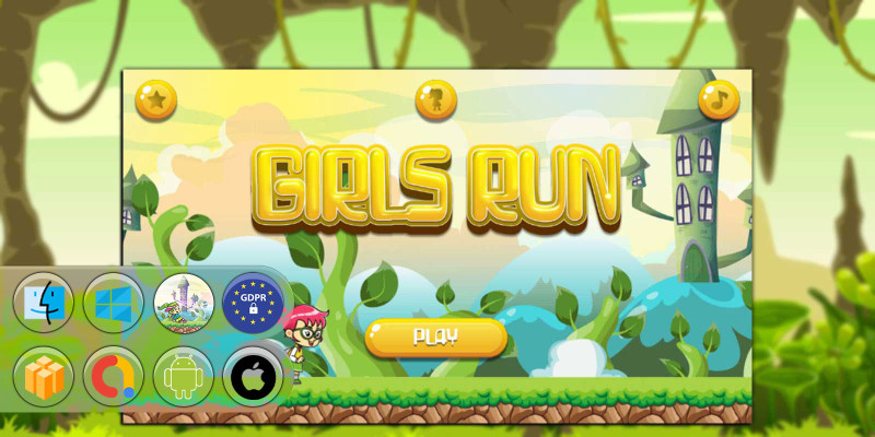 Girls Run  Buildbox Template