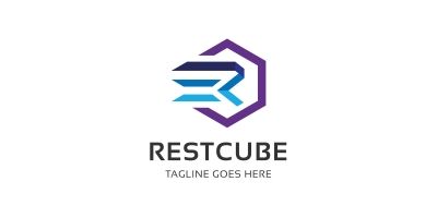 Letter R - Cube Logo