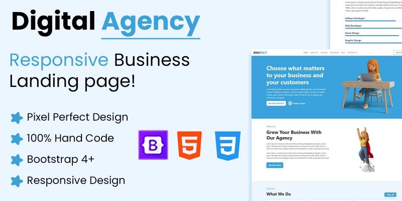 Digital Agency - Landing Page Template 