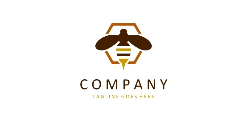 Bee Logo Vector Template