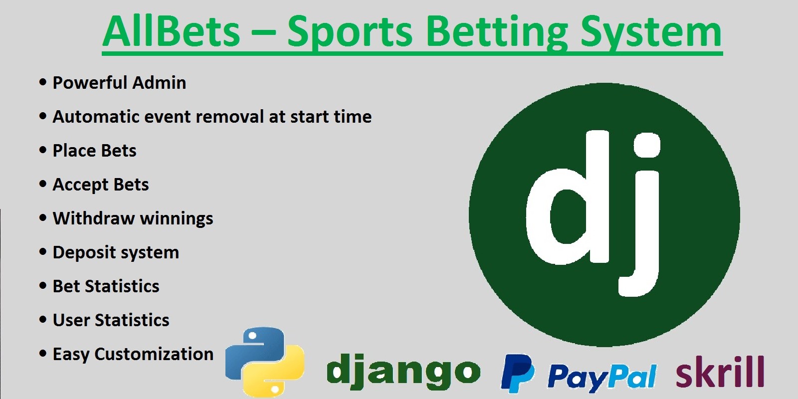 AllBets Sports Betting System Python by Django Codester