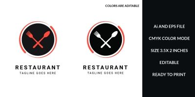 Restaurant Logo Template Design