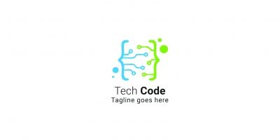 Tech Code Logo Template