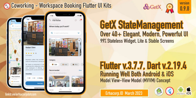 Coworking - Space Booking Flutter UI Kits GetX