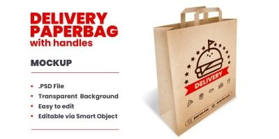 Delivery Paper Bag With Handles
