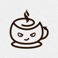 Devil Cafe Logo Template