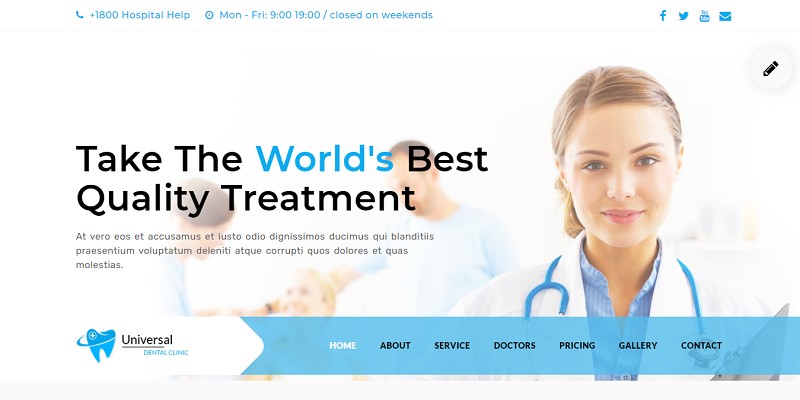 Dental - Clinic One Page Html Template