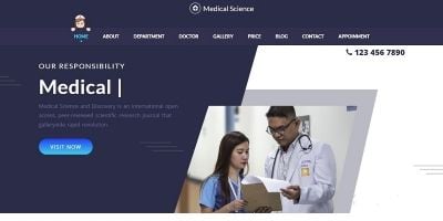 Medical - Science One Page Html Template