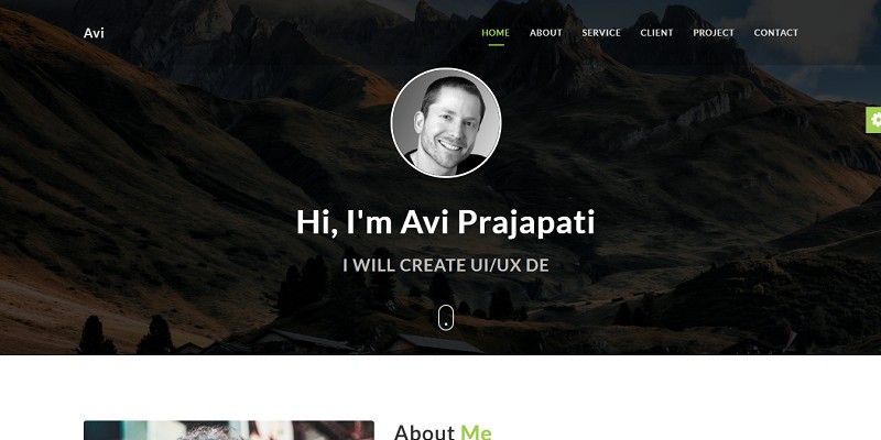 Avi - Resume One Page Portfolio Html Template