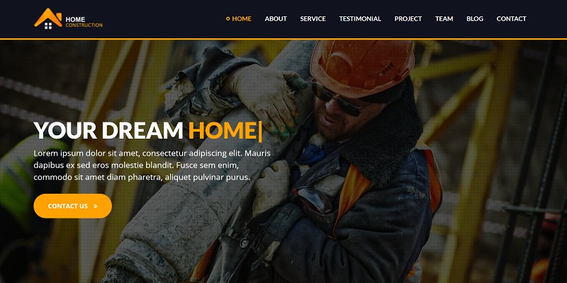 Home Construction - Builder HTML5 Landing Page