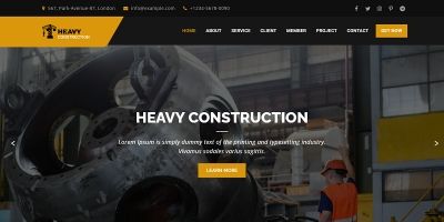 Heavy Construction - Builder Landing Page Template