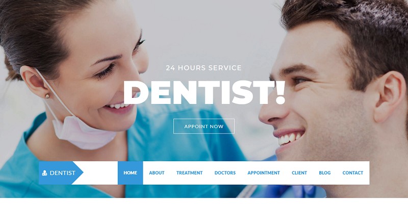 Dentist - Hospital One Page Html Template