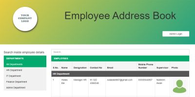 Employee Address Book PHP Script