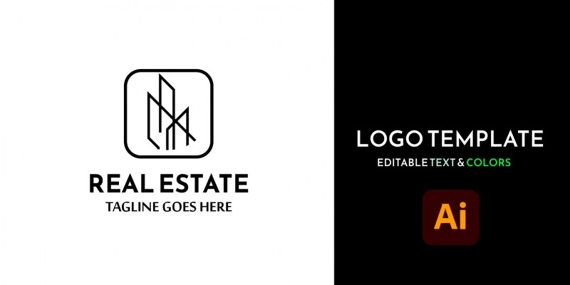 Real Estate Construction Company Logo Template