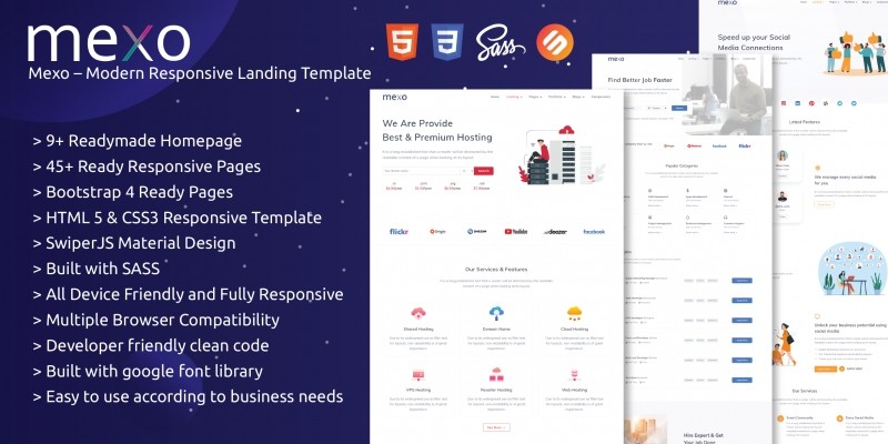 Mexo - Modern Responsive Landing Template