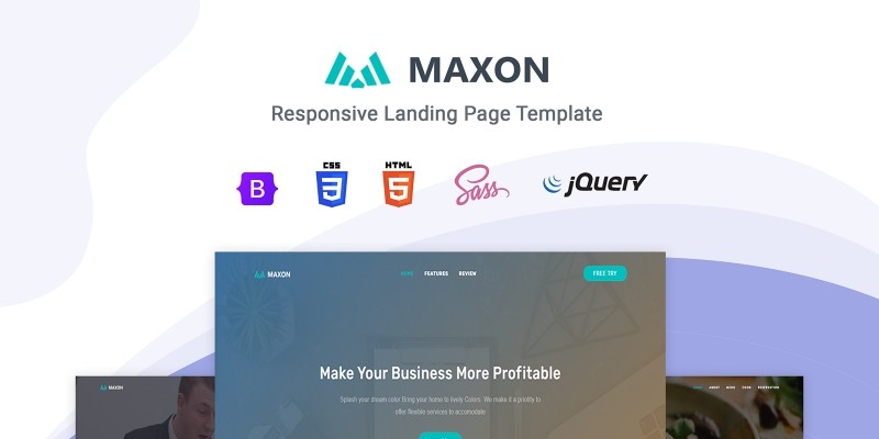 Maxon - Landing Page Template