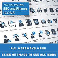 Finance And SEO Icons
