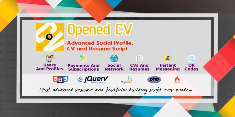 Opened CV - Advanced Social Profile CV And Resume
