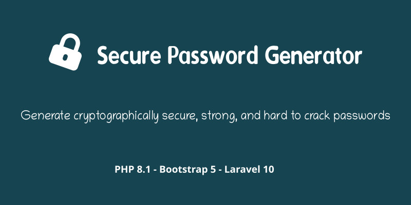 Secure Password Generator PHP Script