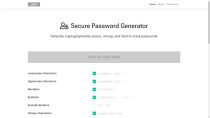 Secure Password Generator PHP Script Screenshot 1