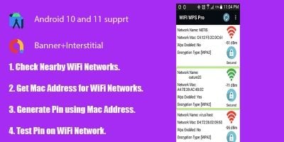 WiFi WPS Pro with Admob Ads - Android App